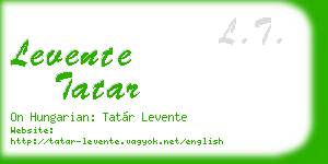 levente tatar business card
